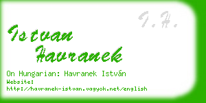 istvan havranek business card