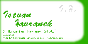 istvan havranek business card